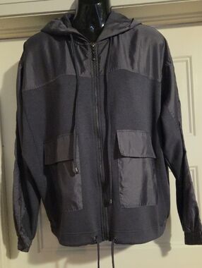 Only Black and Charcoal Jacket with Logo Tag
